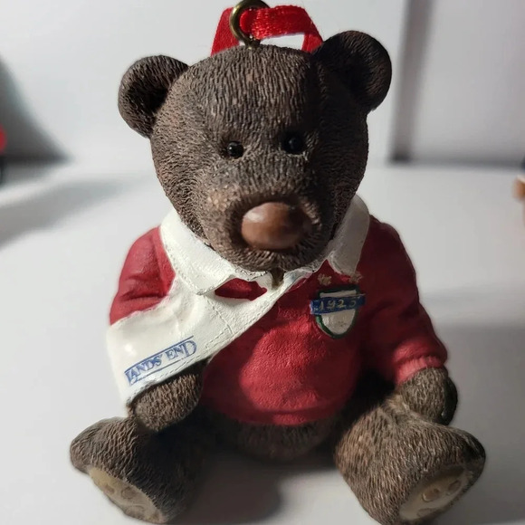 Lands End Christmas Bears Ornament Lot of 6 1996 - Picture 7 of 8